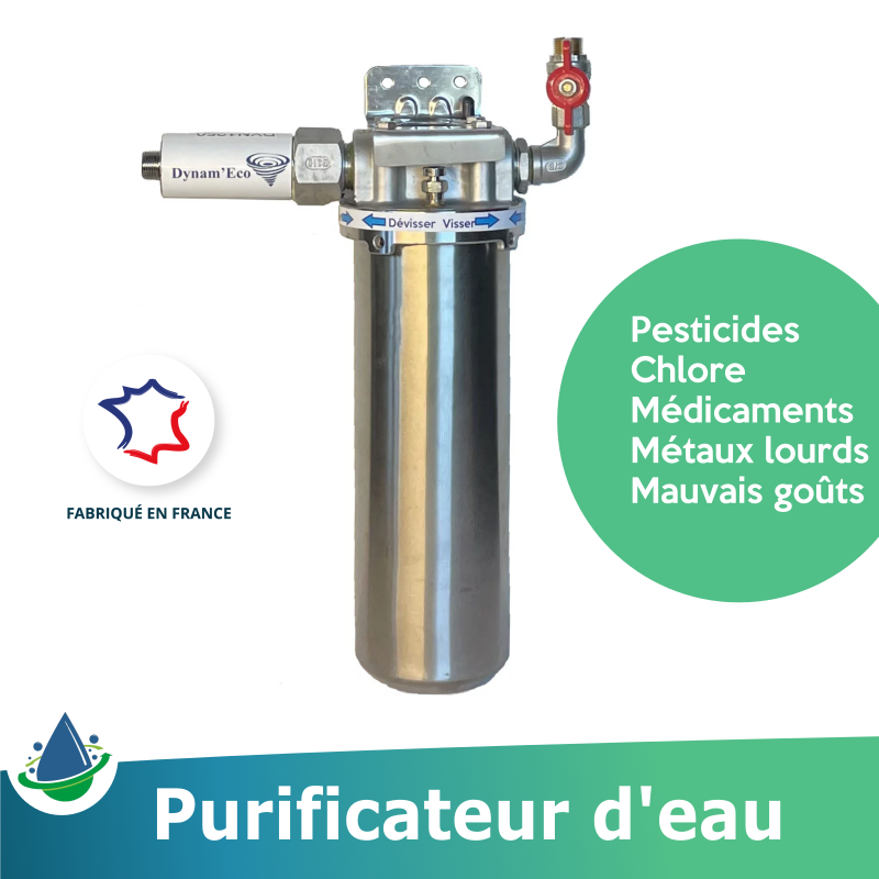 purificateur d'eau pesticides chlore métaux médicaments