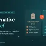 Adoucisseur à sel face à EcoCrystal, l'alternative sans sel : sans sel, sans électricité et sans rejet d'eau