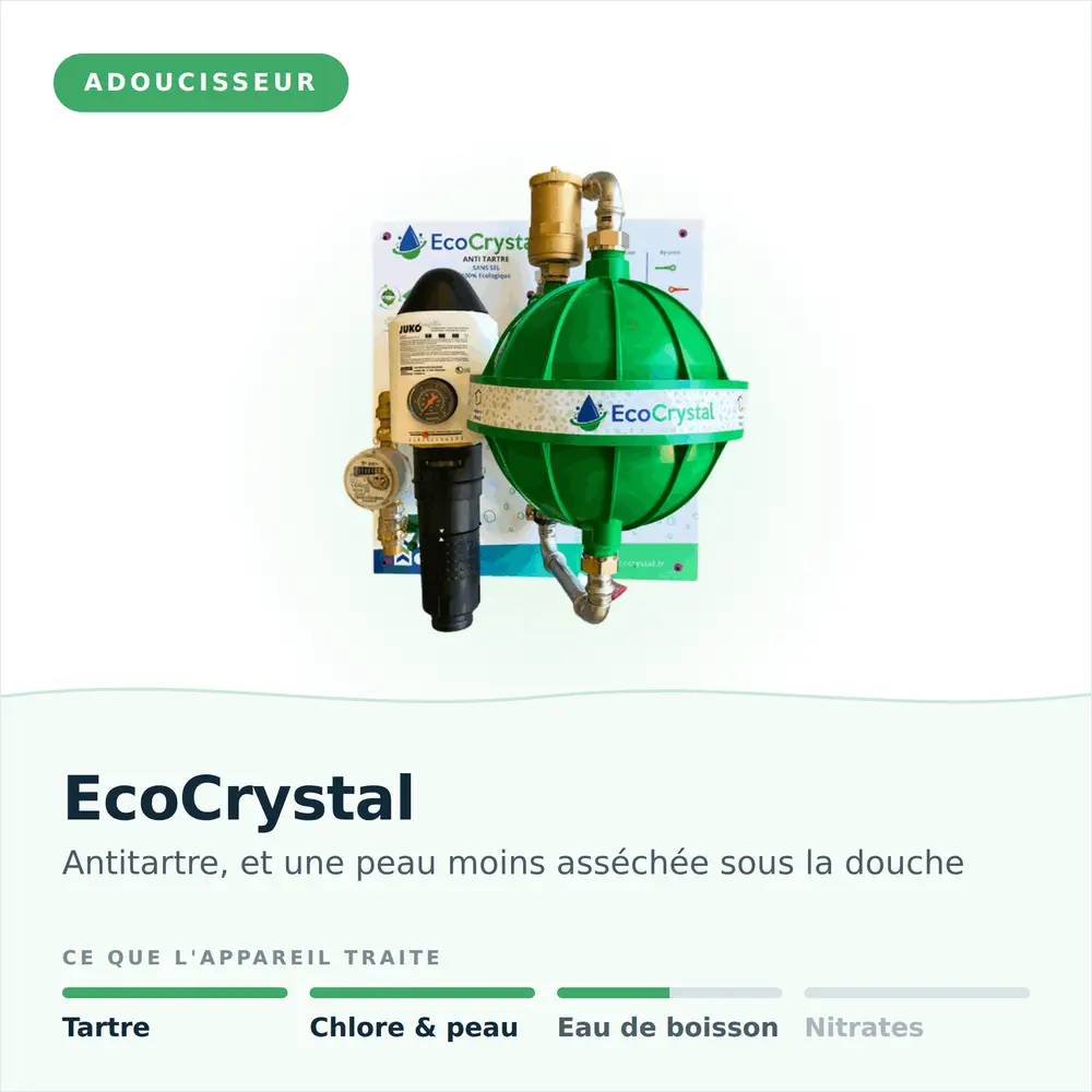 Adoucisseur d'eau sans sel EcoCrystal